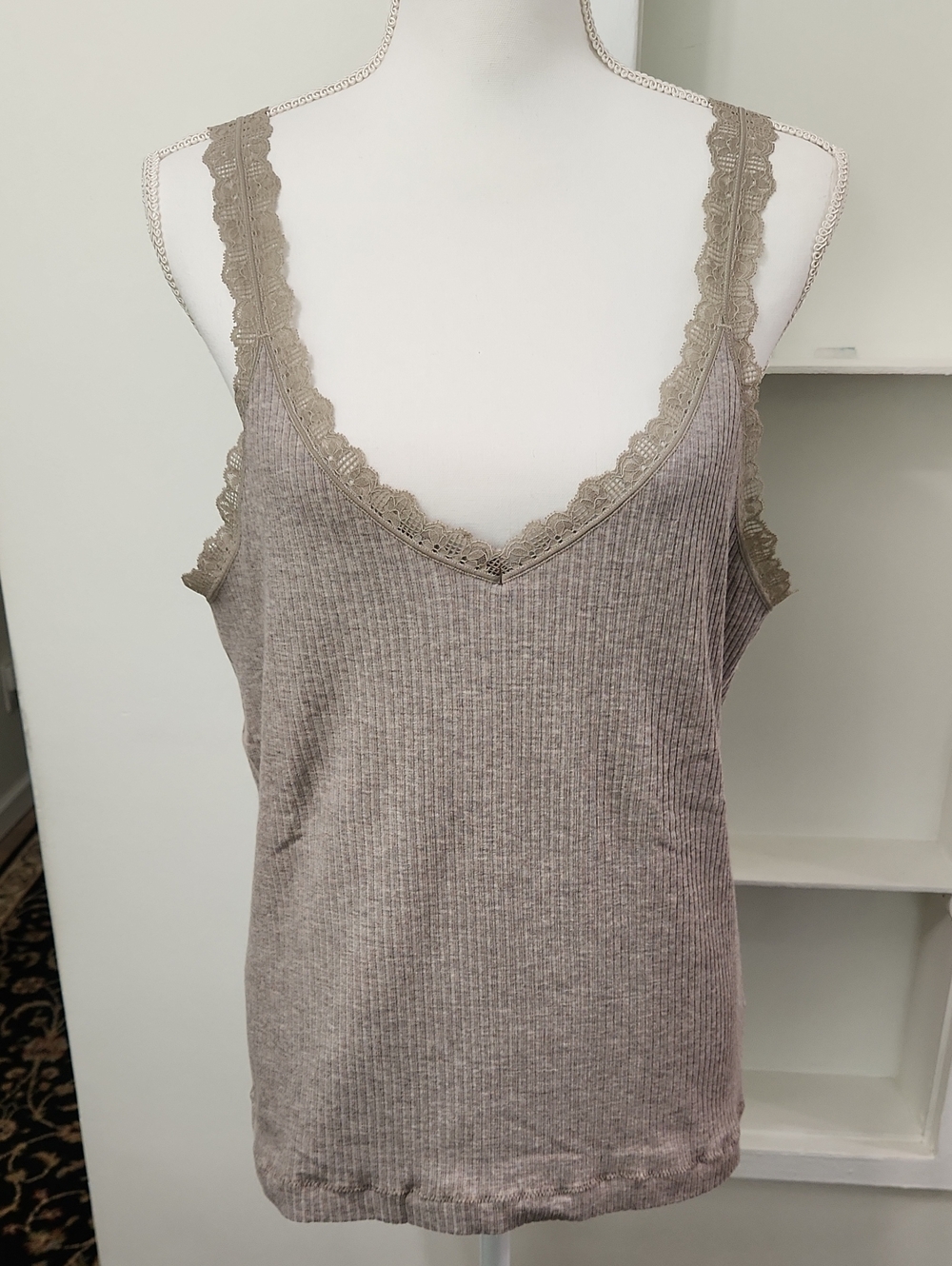 Millstrand Co Delilah Camisole Cocoa Brown Minky Lined Tank Top L
